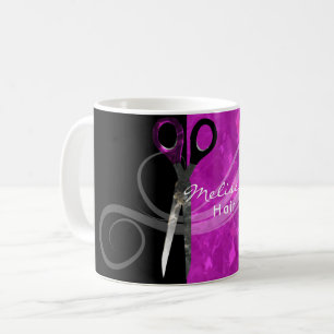 Tasse pourpre à la mode de coiffeur