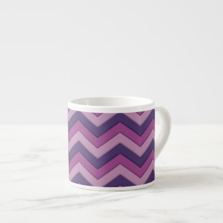 Tasse pourpre de café express de motif de Chevron