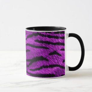 tasse pourpre d'impression de tigre