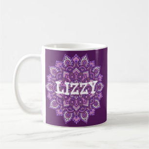 Tasse pourpre personnalisée de mandala