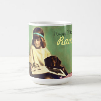 Tasse précieuse de thé de café de chien de teckel