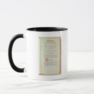 Tasse Première page de 'Memorial de Sainte-Helene'