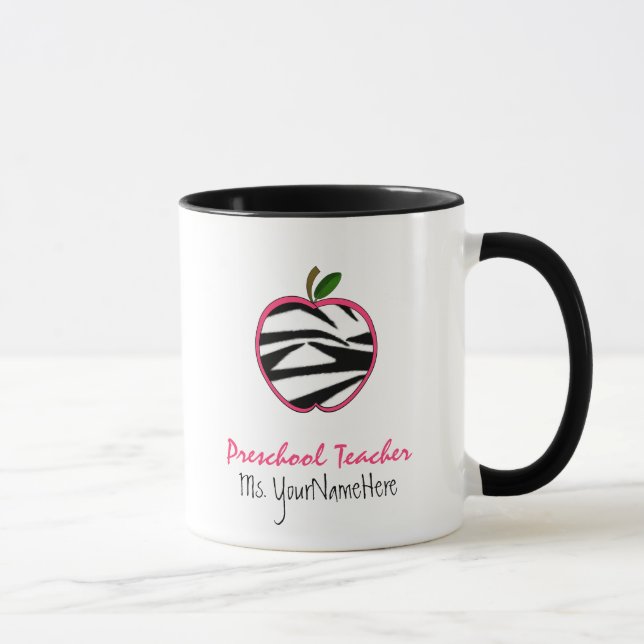 Tasse préscolaire de professeur - copie Apple de (Droite)