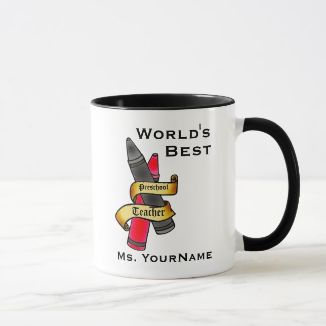 Tasse préscolaire personnalisée de professeur (Droite)