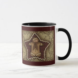 Tasse primitive de "Gingerberry" de pain d'épice