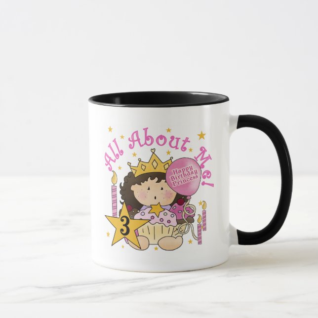 Tasse Princess All About Me 3e Anniversaire Tshirts (Droite)