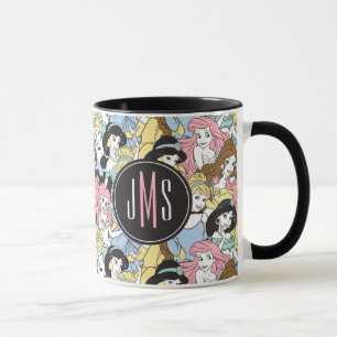 Tasse Princesse Disney  Motif surdimensionné de monogra