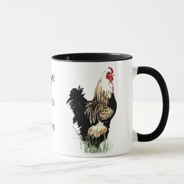 Tasse Producteur de poulet jardin avec design de coq (Droite)