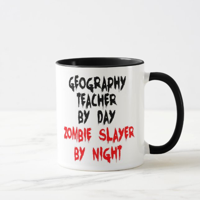 Tasse Professeur de géographie Zombie Slayer (Droite)