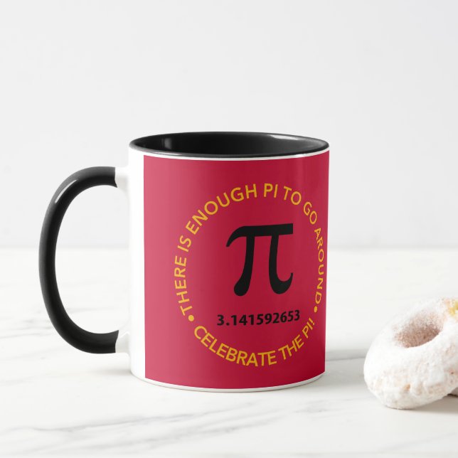 Tasse Professeur Of Mathematics, célèbrent pi (Avec donut)