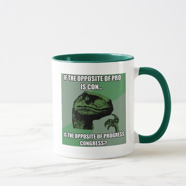 Tasse Progrès de Philosoraptor contre le congrès (Droite)