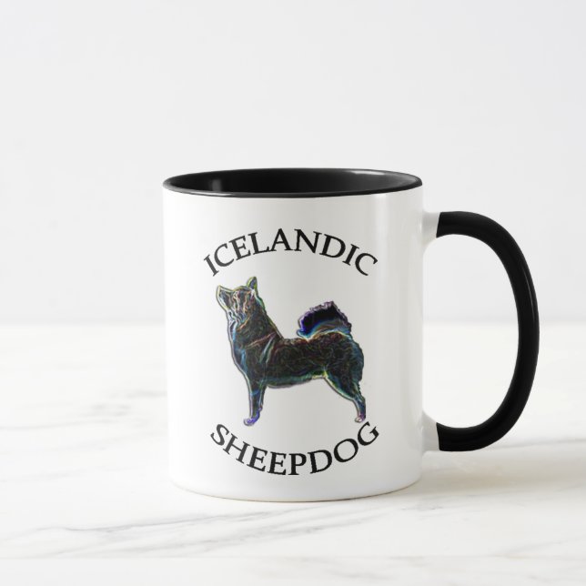 Tasse Propriétaire islandais 11oz de chien de berger. (Droite)