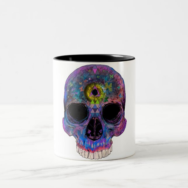 Tasse psychédélique de crâne de troisième oeil (Centre)