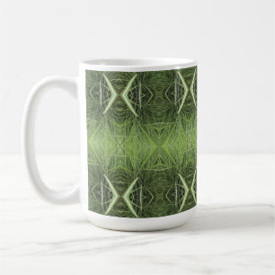 Tasse psychédélique de vert d'herbe