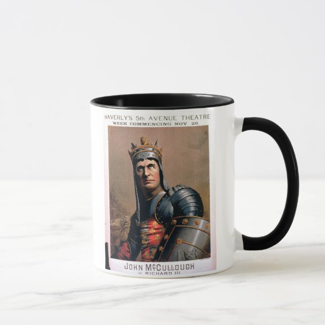 Tasse Publicité pour 'John McCullough comme Richard III (Droite)