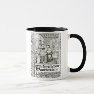 Tasse Pugin au travail, frontispice 'des principes vrais