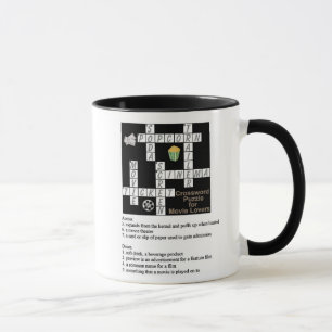 Tasse Puzzle de mots croisés pour les amateurs de ciné