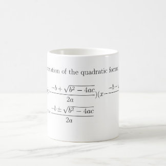 Tasse quadratique de formule de maths