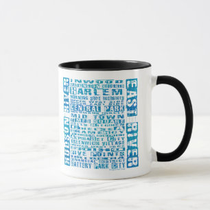 Tasse Quartiers NYC Bleu