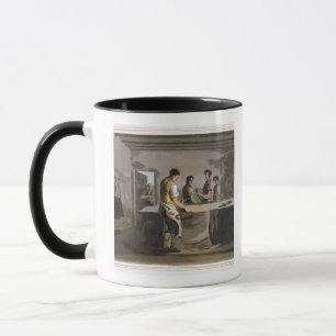 Tasse Raboteuses de tissu, "costume d'engrav de