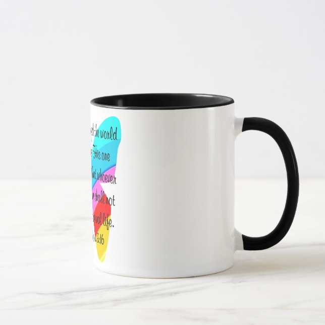 TASSE RAINBOW BOTTERFLY JOHN 3:16 DESIGN (Droite)