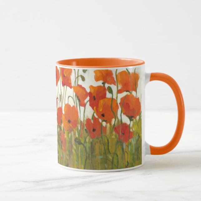 Tasse Rangées de pavots I (Droite)