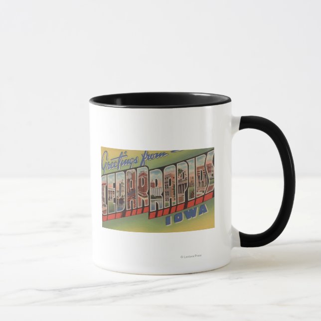 Tasse Rapides de cèdre, Iowa - Scènes de grandes lettres (Droite)