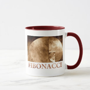 Tasse Rapport d'or, spirale de Fibonacci