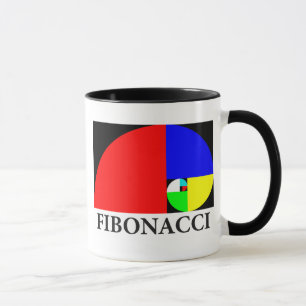 Tasse Rapport d'or, spirale de Fibonacci