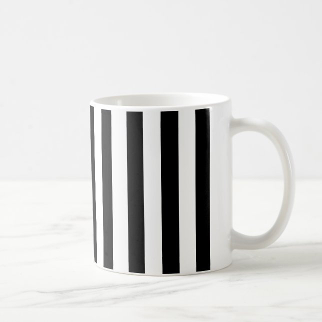 Tasse rayée blanche et noire (Droite)