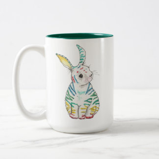 Tasse rayée de lapin