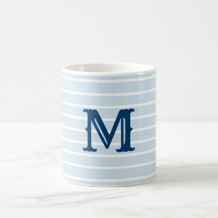 Tasse rayée de très bon goût de monogramme