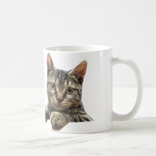Tasse rayée grise de chat tigré (Droite)