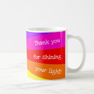 Tasse Rayons de couleur arc-en-ciel rose joyeux