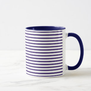 Tasse Rayures de marin - bleu marine et blanc