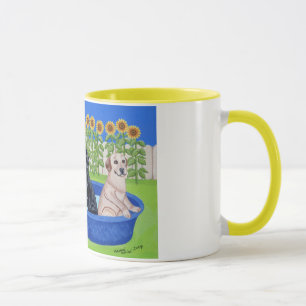 Tasse Réception au bord de la piscine drôle Labradors