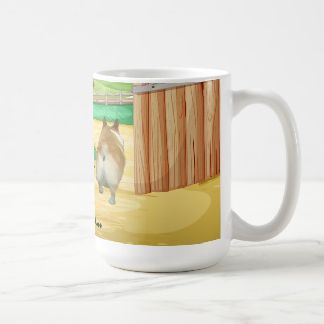 Tasse régulière ouverte de porte de "" de corgi" (Droite)