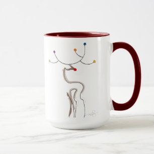 Tasse Rennes de Noël à nez rouge