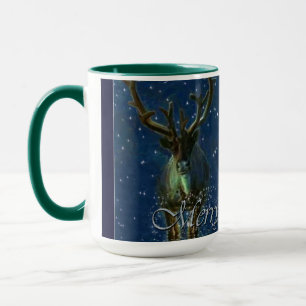 Tasse Rennes d'hiver, neige et joyeux Noël Design