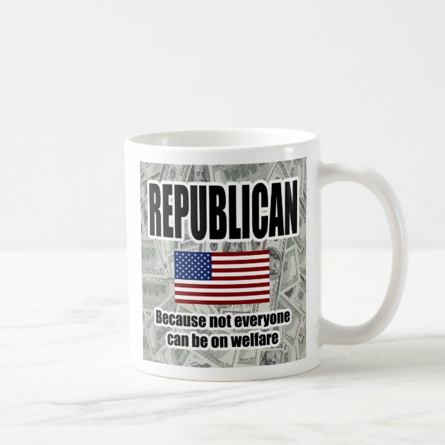 Tasse républicaine drôle d'assistance sociale (Droite)