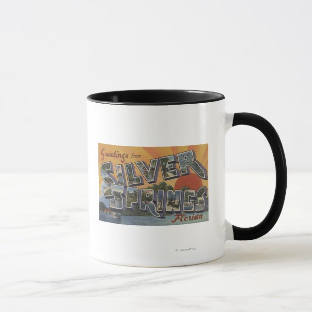 Tasse Ressorts d'argent, Floride - Grandes lettres Scène (Droite)