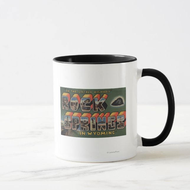 Tasse Ressorts rocheux, Wyoming - Scènes de grandes lett (Droite)