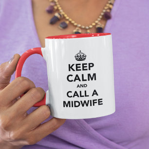 Tasse Restez calme et appelez une sage-femme