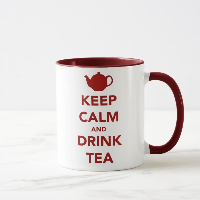 Tasse Restez calme et brassez une cuppa (Droite)