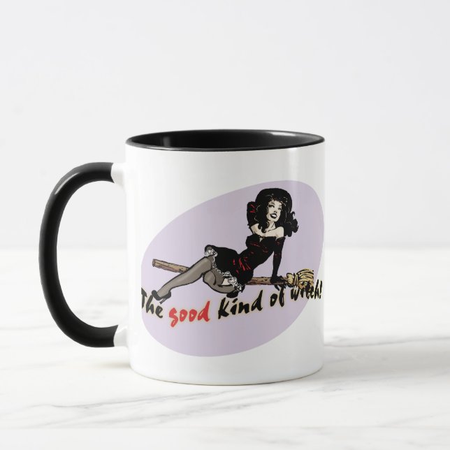 Tasse Retro bon genre de sorcière (Gauche)
