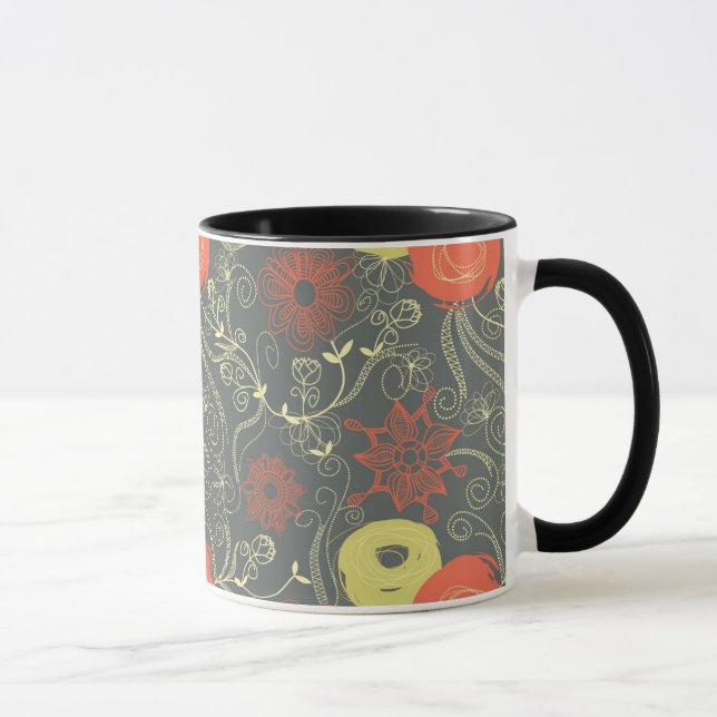 Tasse Rétro motif floral (Droite)