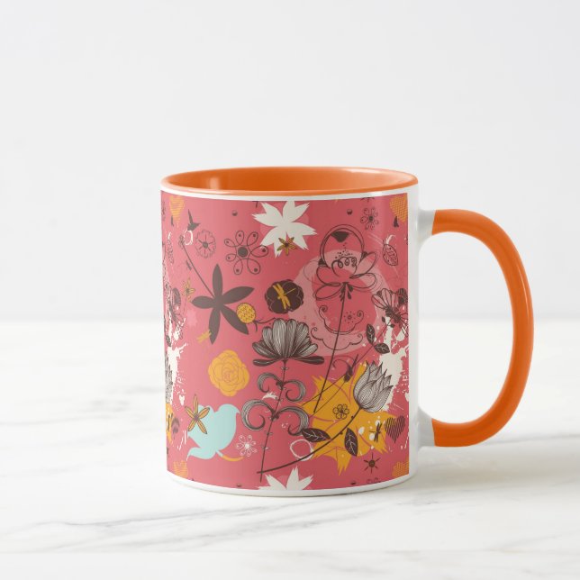 Tasse Rétro motif floral 7 (Droite)