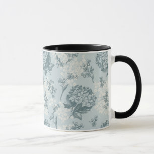 Tasse Rétro motif floral avec des fleurs de viburnum