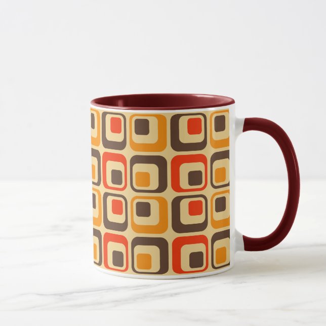 Tasse Rétro Squares Pattern (Droite)