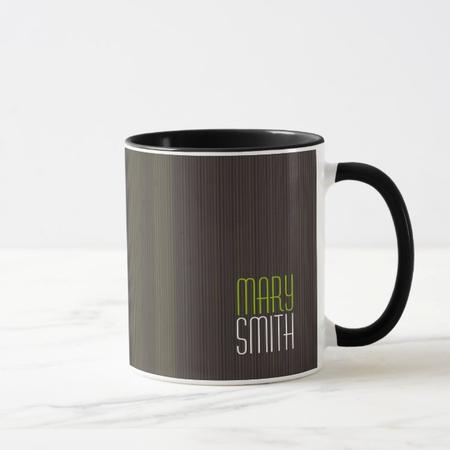 Tasse Rétro vert nommé fait sur commande frais (Droite)